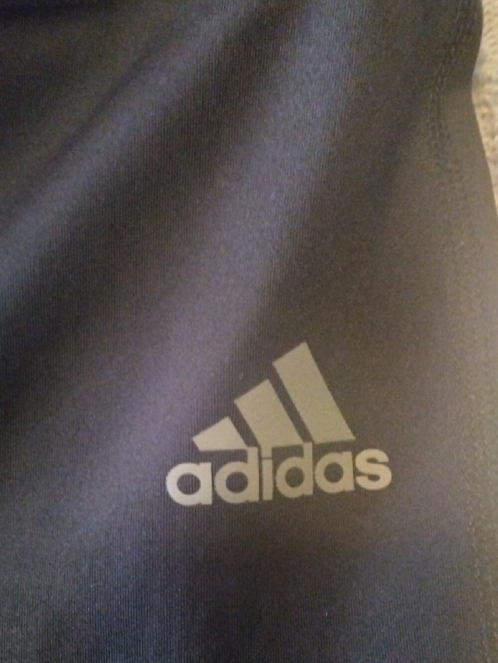 adidas Black Ladies Leggings with Reflective Side Stripes - Picture 5 of 5